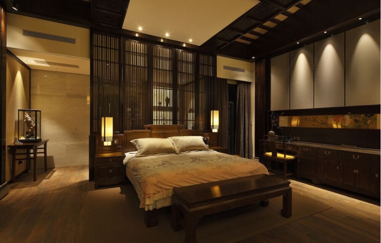中式别墅卧室照明设计