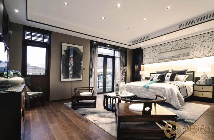 新中式风格居家卧室照明设计