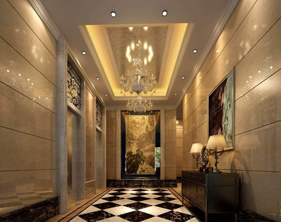 星级酒店电梯厅照明设计