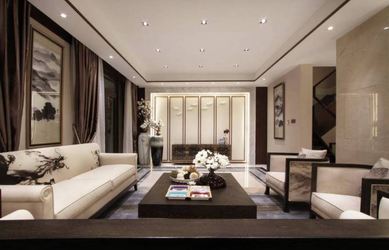 新中式风格别墅客厅照明设计公司