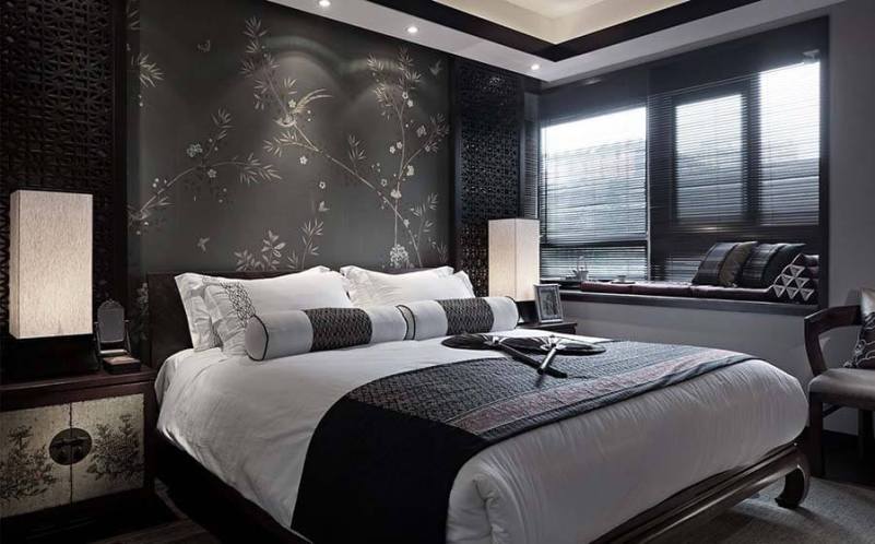 新中式风格卧室照明设计