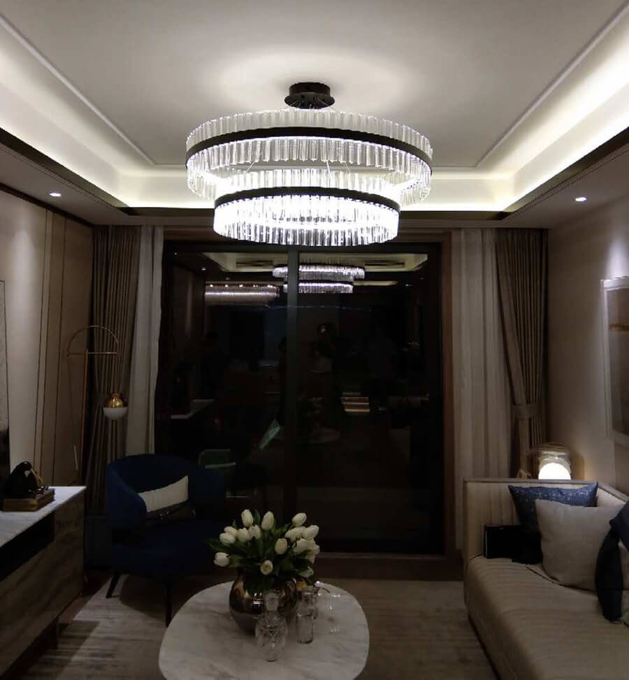 香港置地南京某楼盘样板房照明设计艺术灯定制