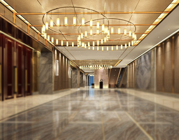 新中式风格酒店宴会厅灯具定制效果图案列