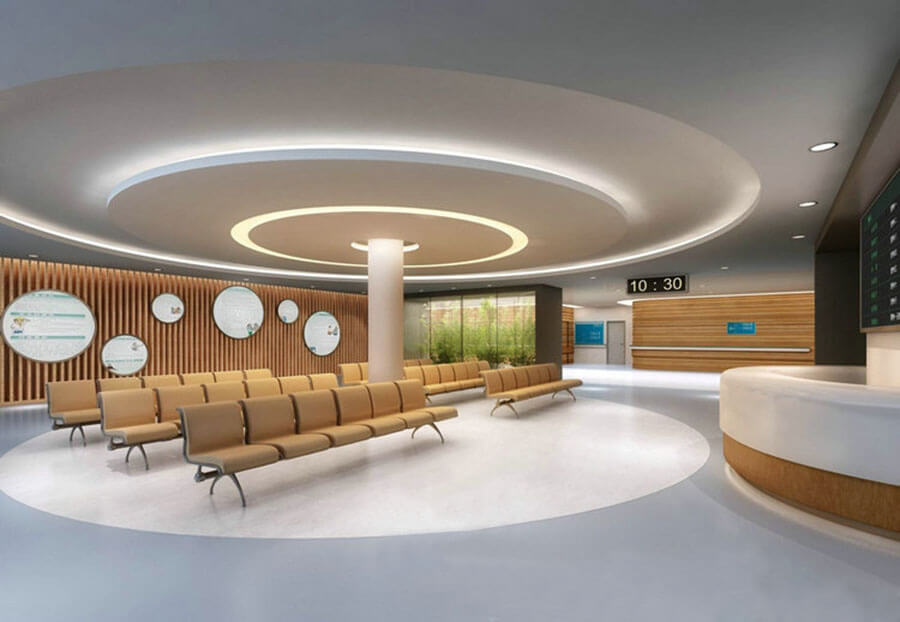私立医院照明设计公司|医院候诊大厅照明设计