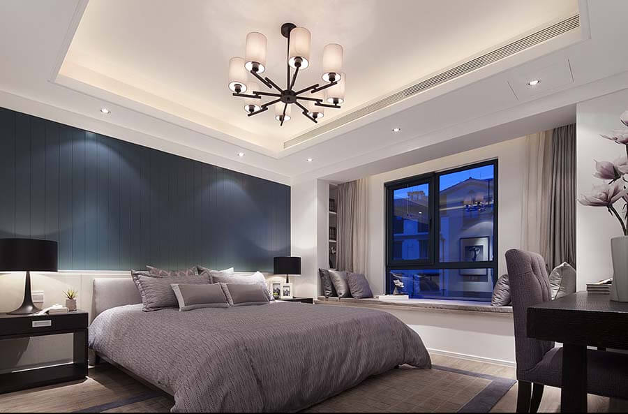 现代风格居家卧室照明设计方案