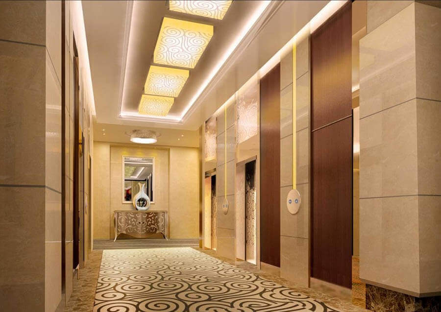 豪华宾馆电梯厅照明设计公司