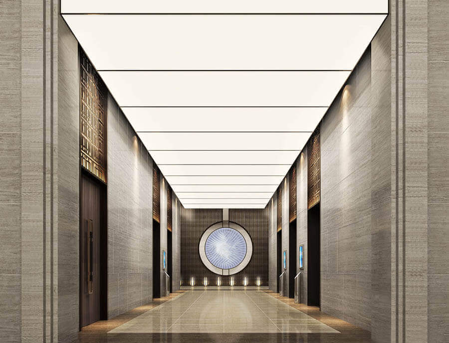 高端宾馆电梯厅照明设计方案