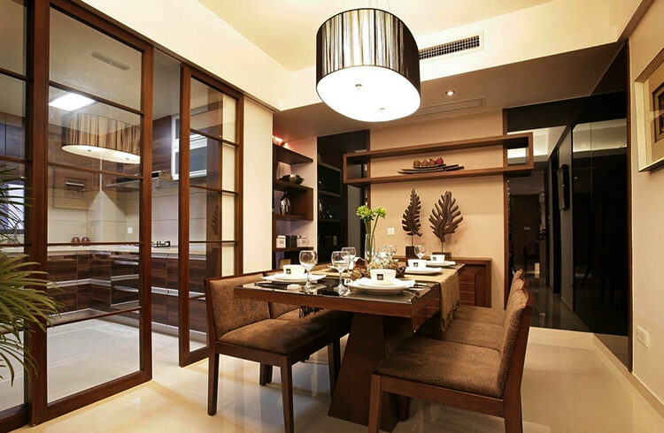 中式别墅厨房餐厅照明设计